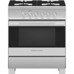 Fisher & Paykel - 3.5 Cu. Ft. Freestanding Gas Convection Range - Brushed Stainless Steel/Black Glass - Front_Standard