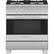 Front. Fisher & Paykel - 3.5 Cu. Ft. Freestanding Gas Convection Range - Brushed Stainless Steel/Black Glass.
