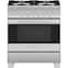 Fisher & Paykel - 3.5 Cu. Ft. Freestanding Gas Convection Range - Brushed Stainless Steel/Black Glass