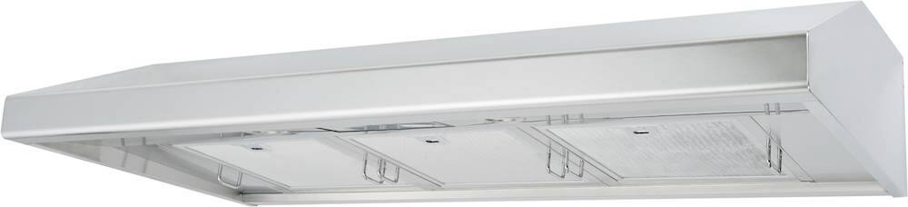 Left. Windster Hoods - 48" Externally Vented Range Hood - Stainless steel.