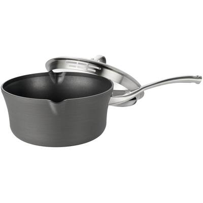 Calphalon - Contemporary 3.5-Quart Sauce Pan - Black/Silver