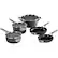 Angle. Calphalon - Premier 8-Piece Cookware Set - Black.