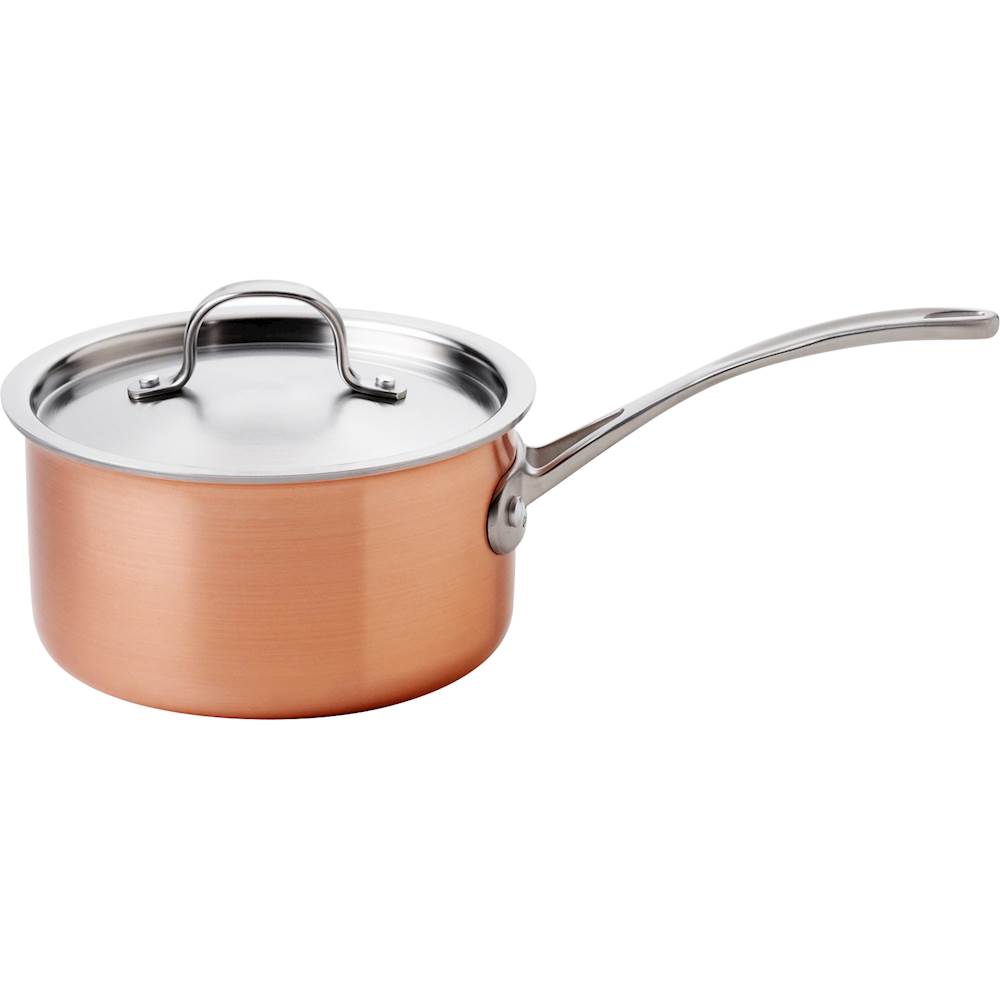 Calphalon ~ 7 Tri Ply 1.5 Qt ~ Copper & Stainless Steel Heavy Sauce Pan ~  87012 - Helia Beer Co