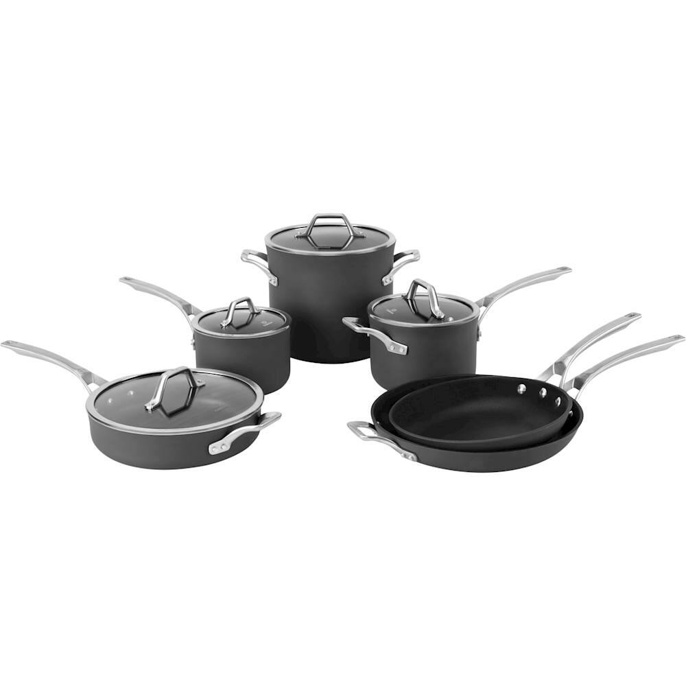 Angle. Calphalon - Signature 10-Piece Cookware Set - Black.
