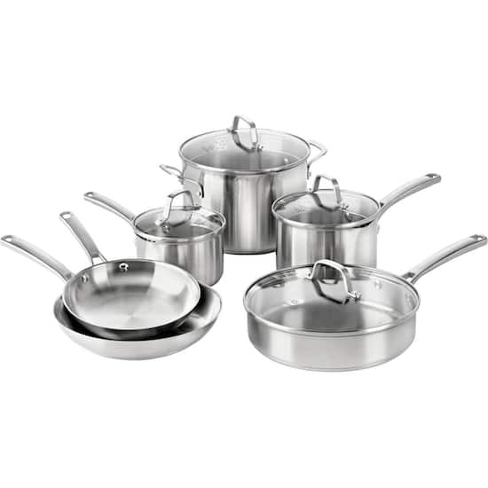 Calphalon Classic 10-Piece Cookware Set Stainless Steel 1891242 - Best Buy Calphalon Classic 10-Piece Cookware Set Stainless Steel 1891242 - Best Buy