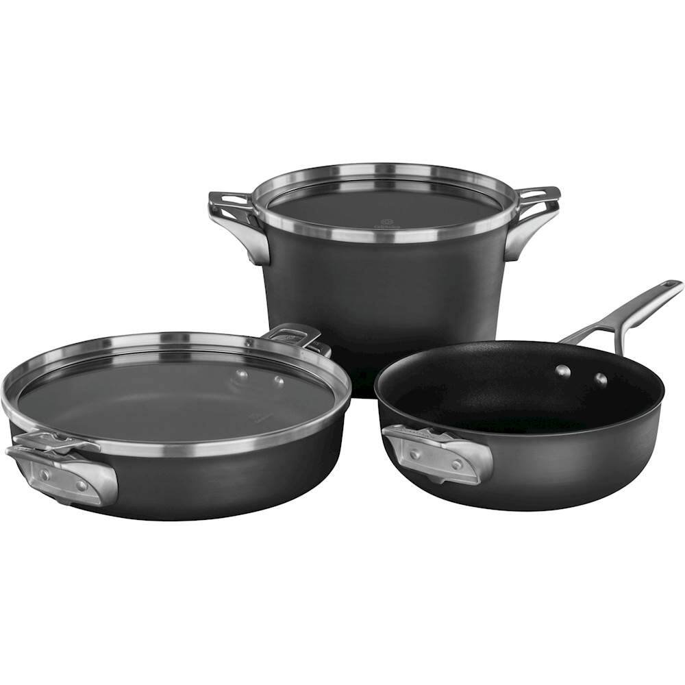 Best Buy Calphalon Premier 5Piece Cookware Set Black 2032932