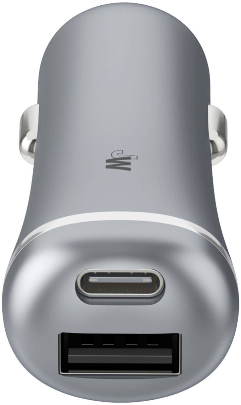 Alt View 11. Just Wireless - Vehicle Charger - Slate Gray.