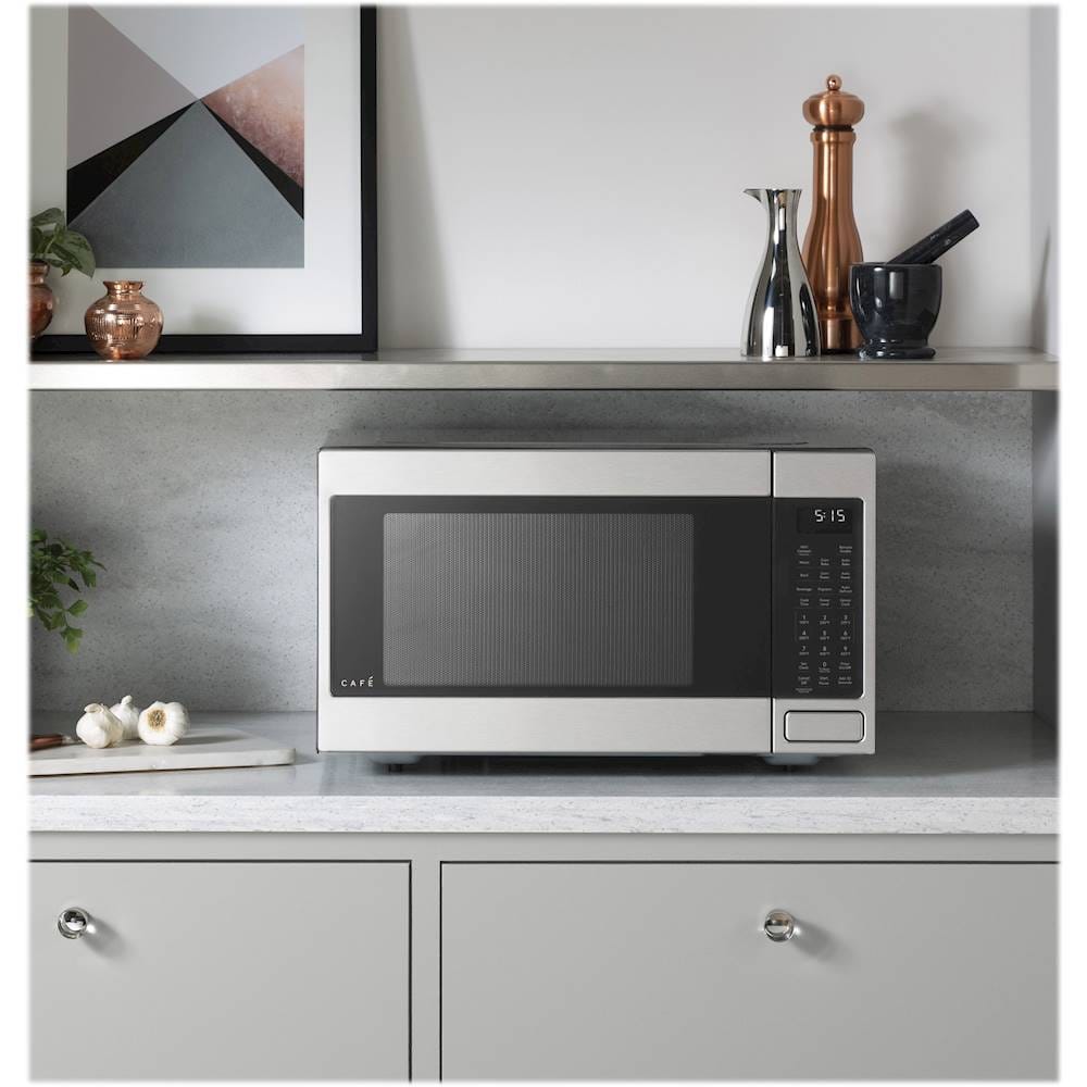 Alt View 12. Café - 1.5 Cu. Ft. Convection Microwave with Sensor Cooking, Customizable - Stainless Steel.