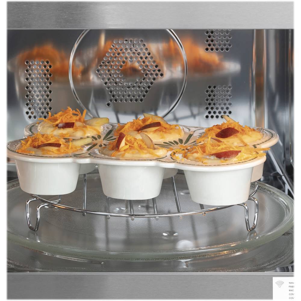 Alt View 14. Café - 1.5 Cu. Ft. Convection Microwave with Sensor Cooking, Customizable - Stainless Steel.