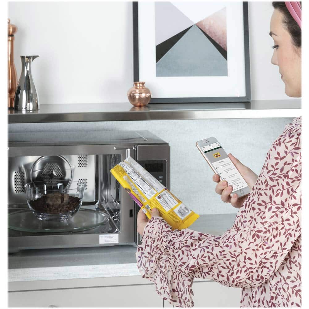 Alt View 16. Café - 1.5 Cu. Ft. Convection Microwave with Sensor Cooking, Customizable - Stainless Steel.