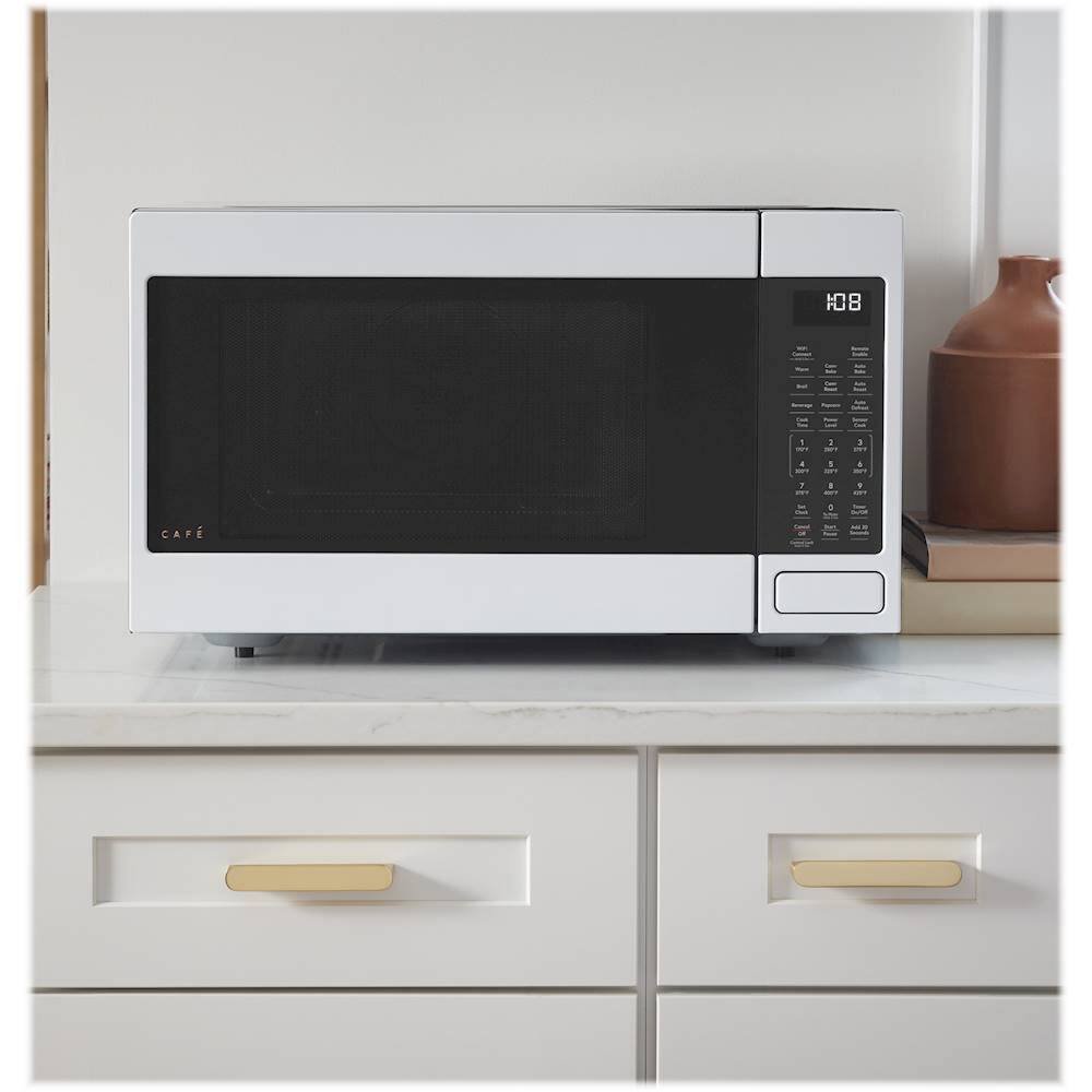 Alt View 13. Café - 1.5 Cu. Ft. Convection Microwave with Sensor Cooking, Customizable - Matte White.