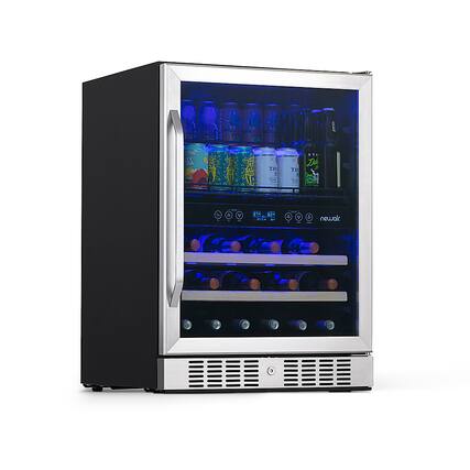 ENTERTAIN WITH ELEGANCE Active Cooling Technology Fan forced air circulation for even temperature distribution. 2.8 FH 4 newalr Dual Temperature Zones Dedicated wine and beverage cooler for perfect serving temperature and preservation. SplitShelf Maximizes Space Stack cans then place taller beverages in front.