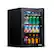 Angle. NewAir - 90-Can Freestanding Beverage Fridge, Compact with Adjustable Shelves and Lock - Black.