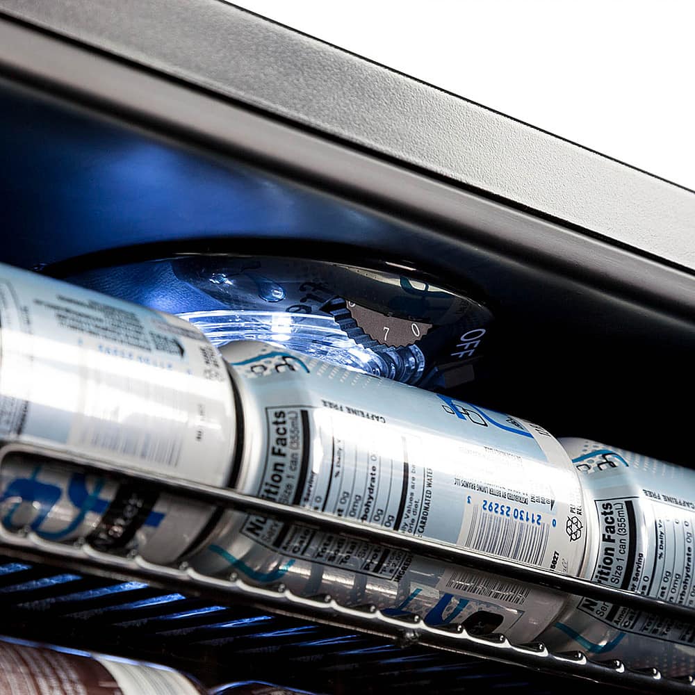 Alt View 13. NewAir - 90-Can Freestanding Beverage Fridge, Compact with Adjustable Shelves and Lock - Black.