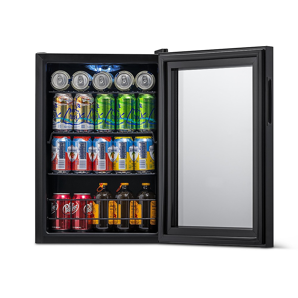 NewAir 90-Can Freestanding Beverage Fridge, Compact with Adjustable Shelves  and Lock Stainless Steel AB-850 - Best Buy