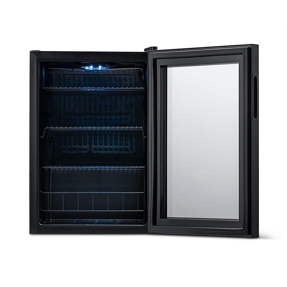 Alt View 24. NewAir - 90-Can Freestanding Beverage Fridge, Compact with Adjustable Shelves and Lock - Black.