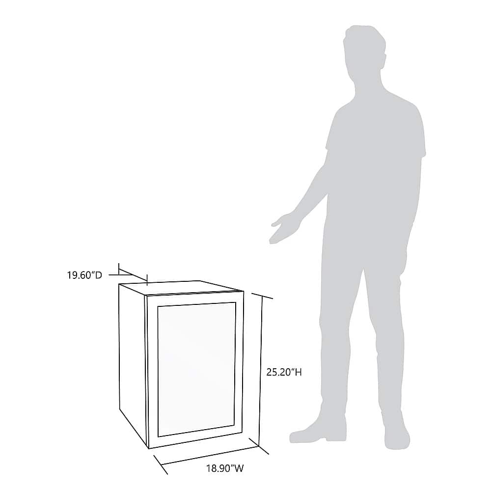 Alt View 25. NewAir - 90-Can Freestanding Beverage Fridge, Compact with Adjustable Shelves and Lock - Black.