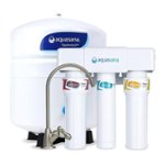Angle. Aquasana - OptimH2O Reverse Osmosis + Clayrum 3-Stage Under Sink Water Filter System with Dedicated Faucet - Brushed Nickel.