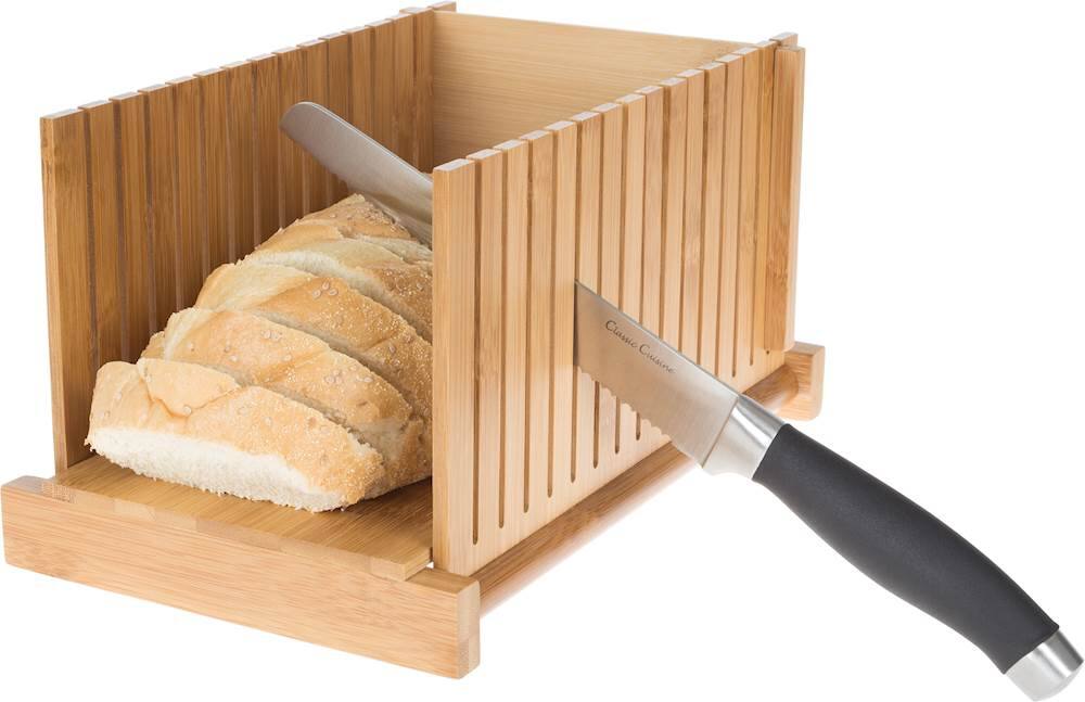 Best Buy Classic Cuisine Bamboo Bread Slicer Guide Brown M030264