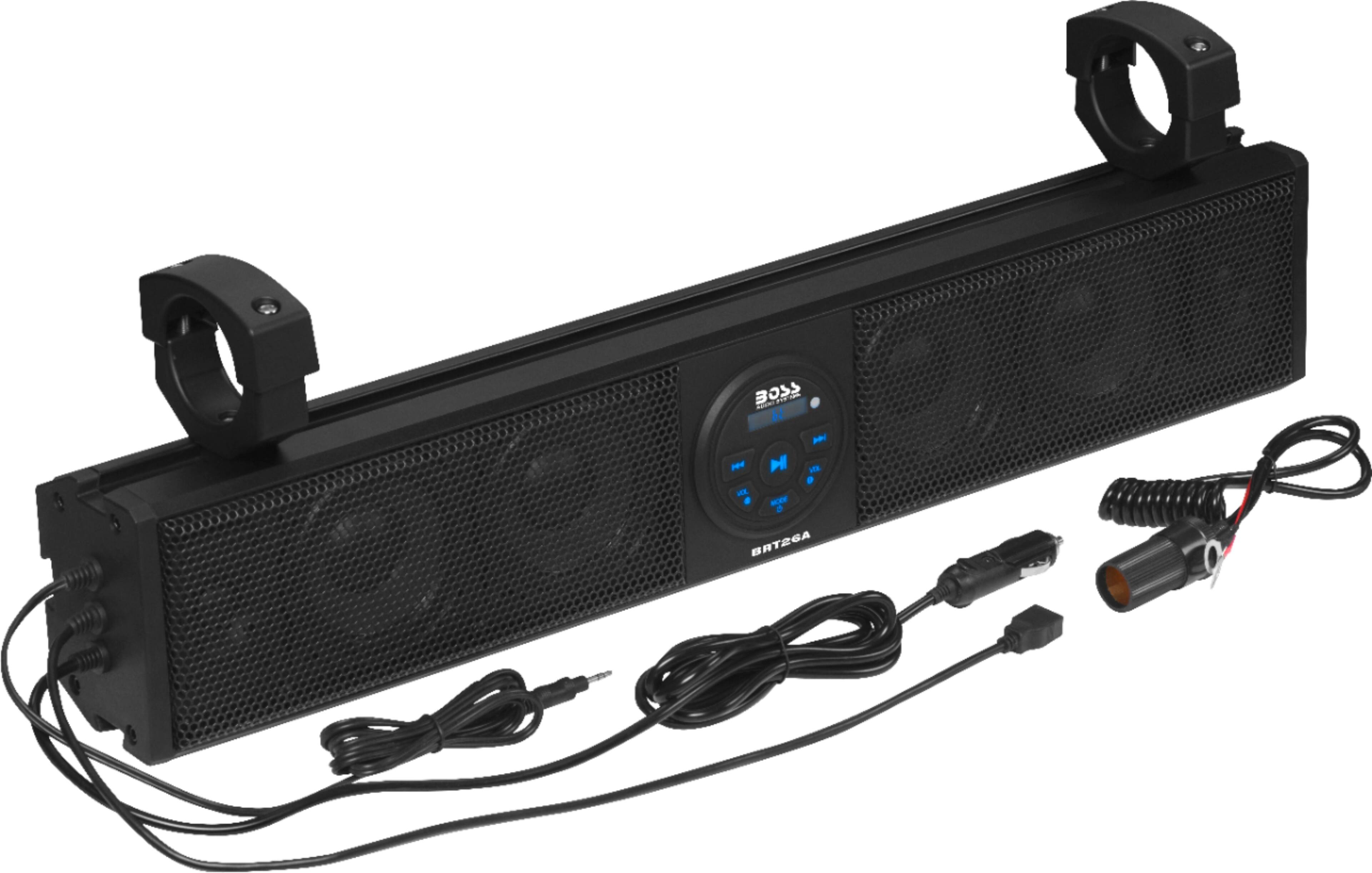 Angle. BOSS Audio - 26" Weatherproof Sound Bar for ATVs/UTVs with Bluetooth and Built-In Amplifier - Black.