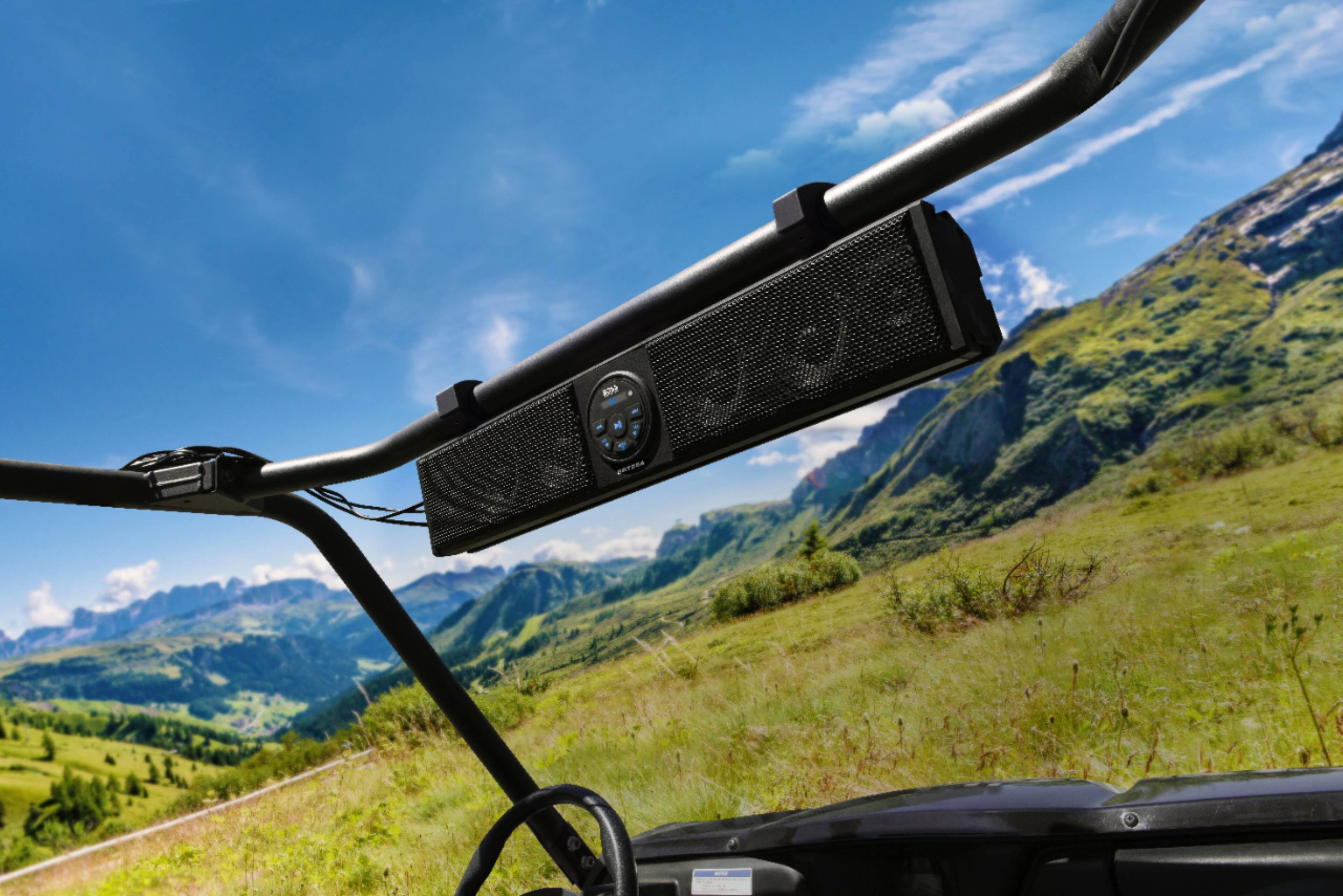 Alt View 11. BOSS Audio - 26" Weatherproof Sound Bar for ATVs/UTVs with Bluetooth and Built-In Amplifier - Black.