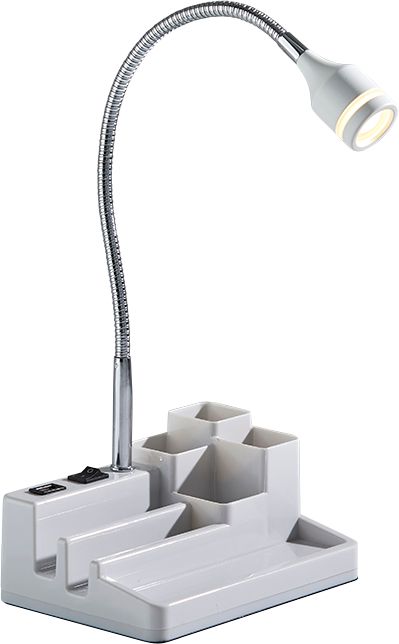 Best Buy: Adesso LED Desk Lamp with USB Port Plus Storage White/Brushed  Steel AD53464-02