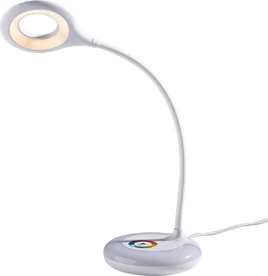 INSPIRE - Lampe de bureau PICO - Lampe tactile et dimmable avec port USB -  LED 660LM 5W 3000K - H38 cm Base D27cm - Blanc mat