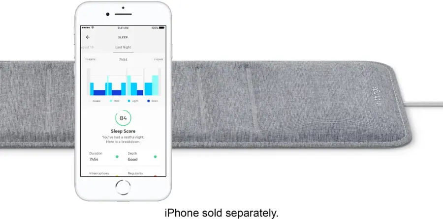 Alt View 11. Withings - Sleep Tracking Mat - Gray.