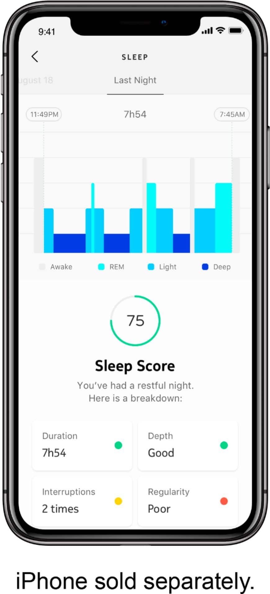 Alt View 2. Withings - Sleep Tracking Mat - Gray.