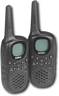 Angle Standard. Uniden - FRM/GMRS 6-Mile, 2-Way Radios (Pair) - Black.