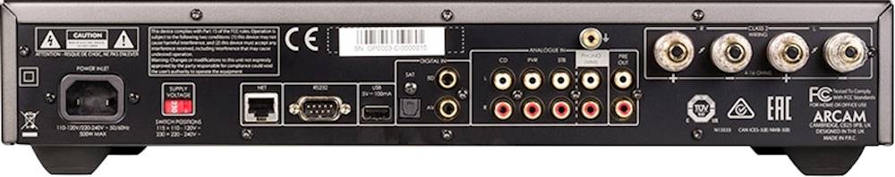 Back View: Pioneer GM-A6704 GM - Series Amplifier - Black