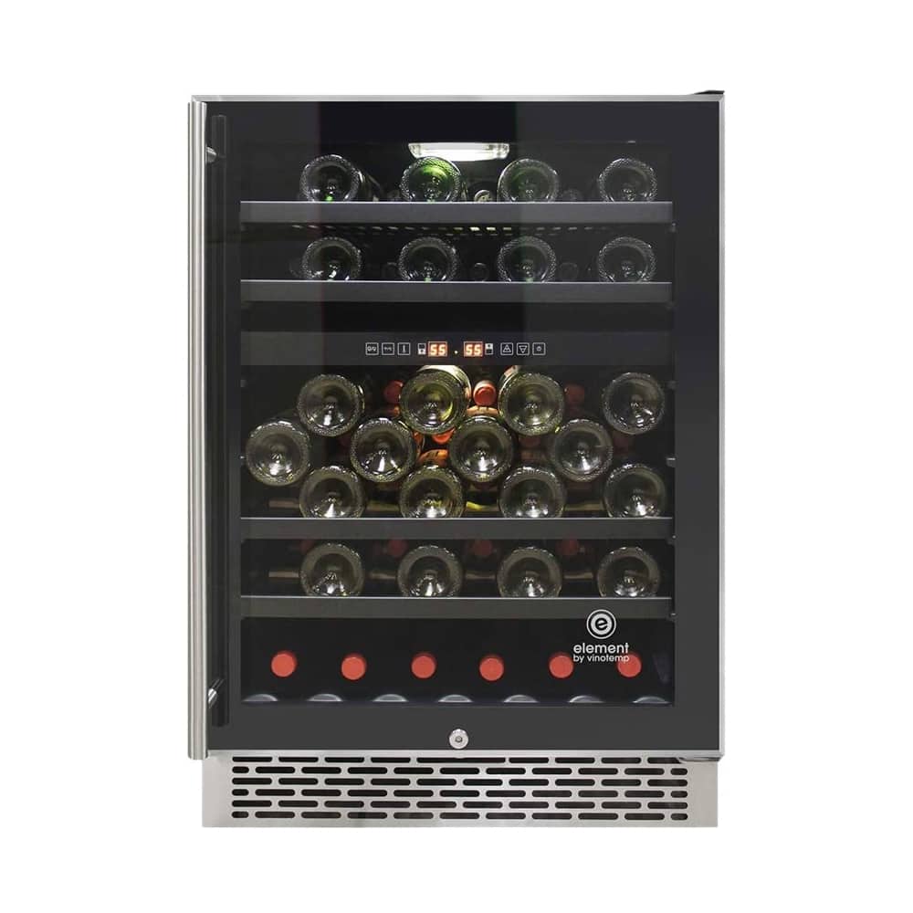 Best Buy Vinotemp Butler Series 46Bottle Dual Zone Wine Cooler EL46SS2Z