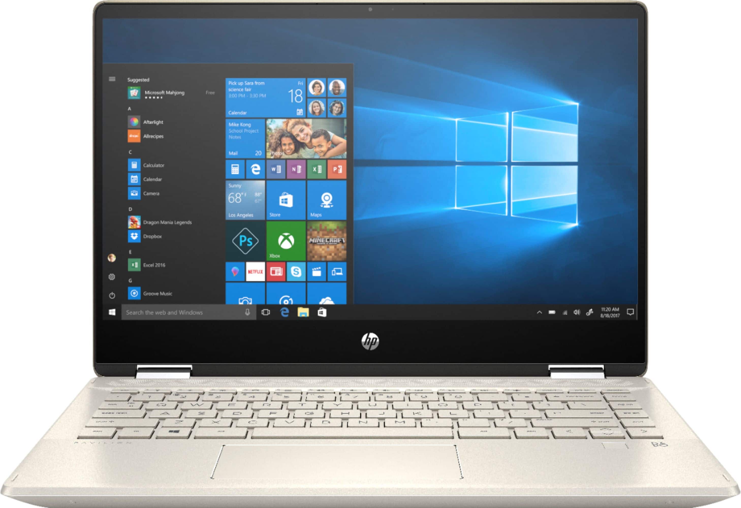 Front. HP - Pavilion x360 2-in-1 14" Touch-Screen Laptop - Intel Core i5 - 8GB Memory - 128GB Solid State Drive.