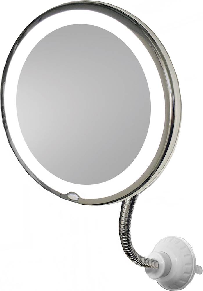 NuBrilliance As Seen On TV 7 in.W Flexible LED Vanity Mirror Silver