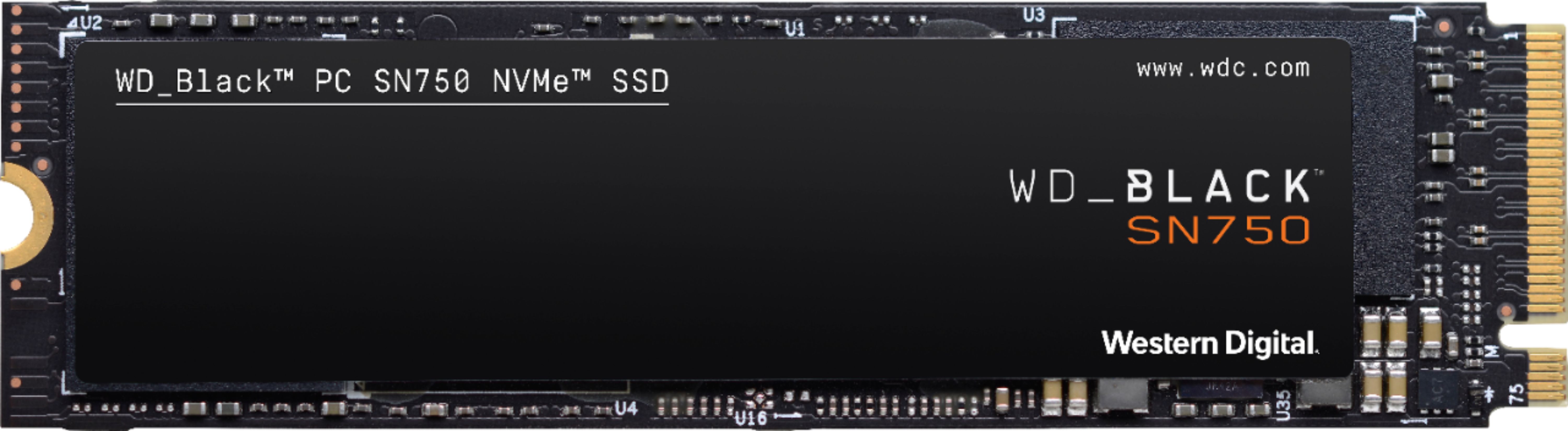 WD - WD_BLACK SN750 NVMe 500GB Internal PCI Express 3.0 x4 Solid State Drive for Laptops & Desktops