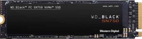 Front Zoom. WD - WD_BLACK SN750 NVMe Gaming 1TB PCIe Gen 3 x4 Internal Solid State Drive.