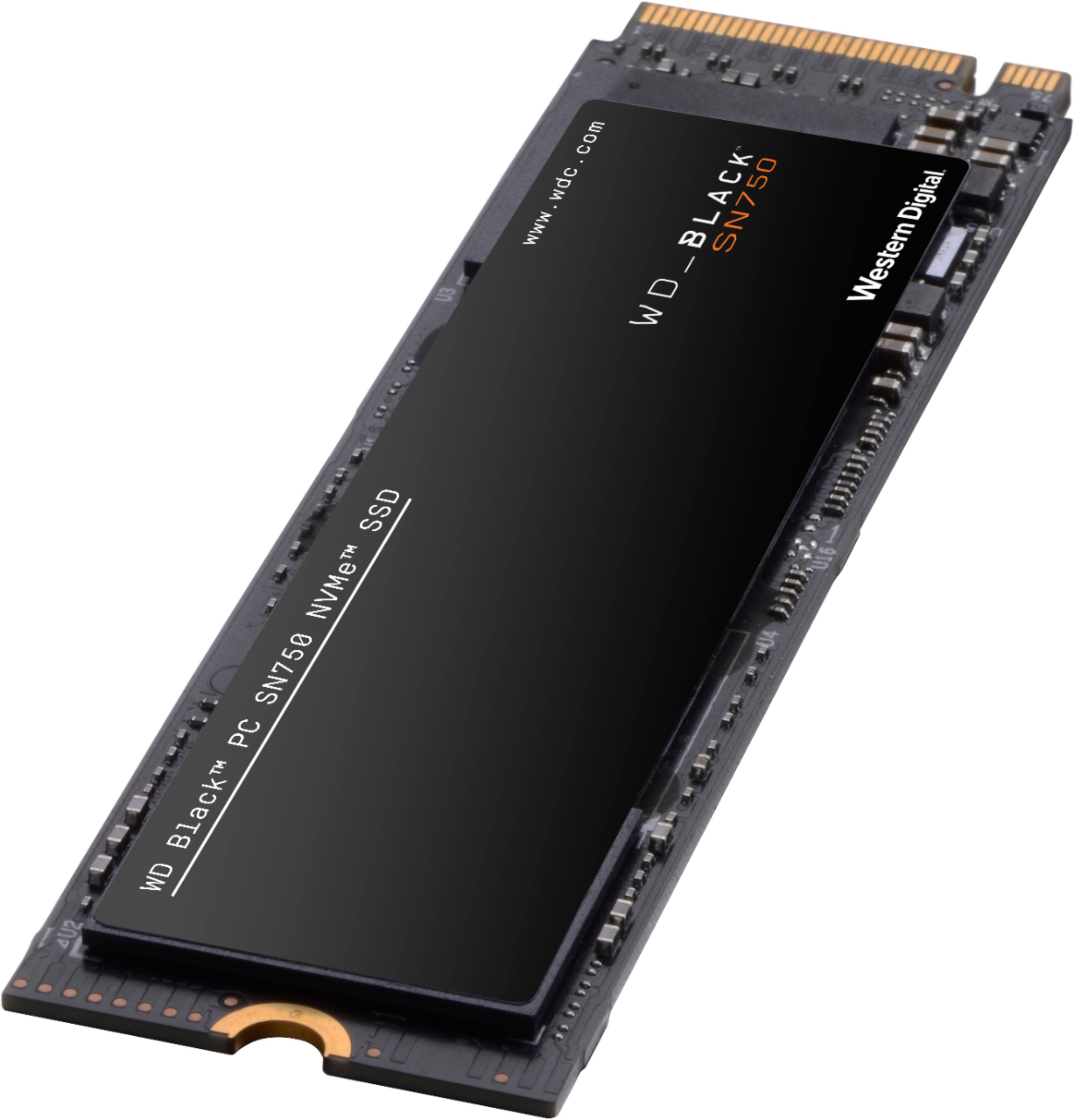 Alt View 11. WD - BLACK SN750 1TB Internal Gaming SSD PCIe Gen 3 x4 NVMe - Black.