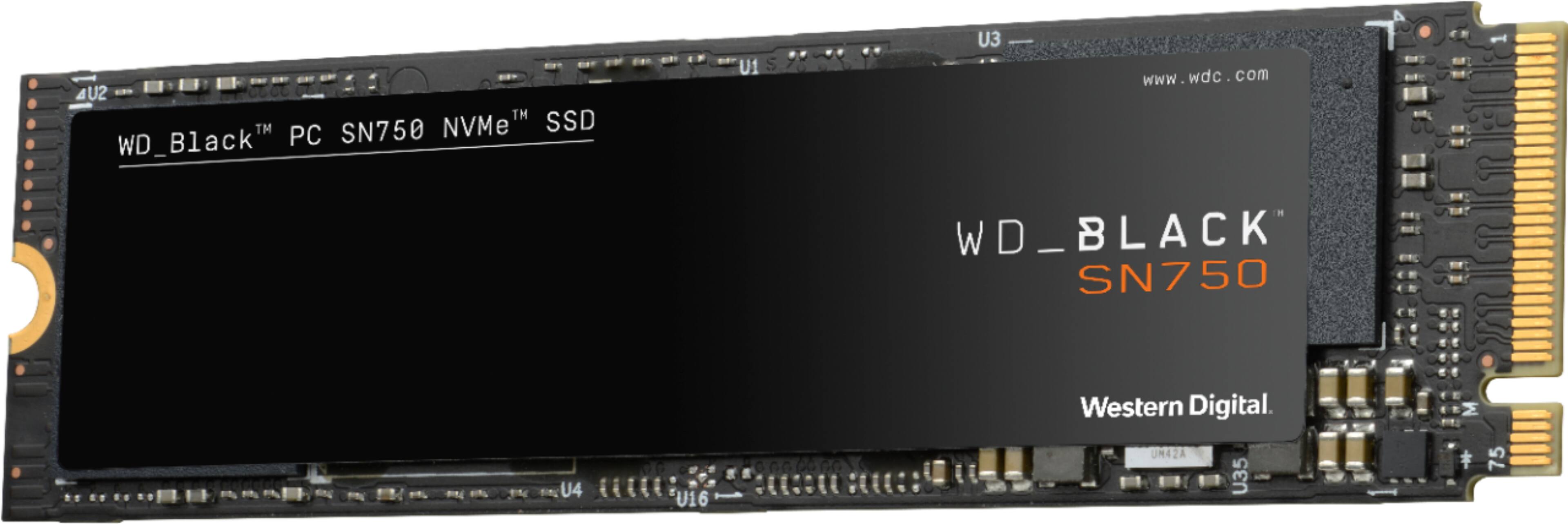 Alt View 13. WD - BLACK SN750 1TB Internal Gaming SSD PCIe Gen 3 x4 NVMe - Black.