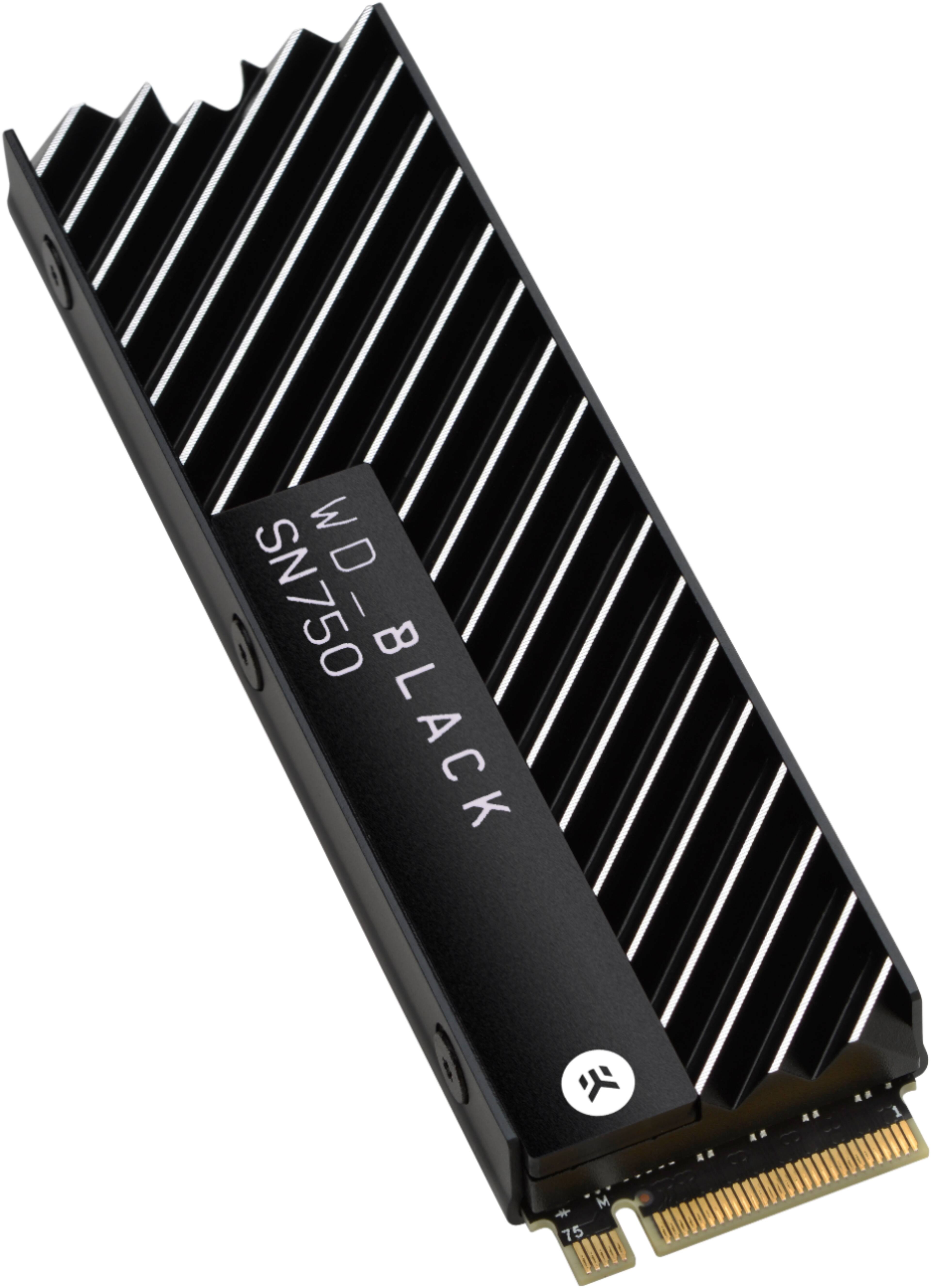 Alt View 15. WD - BLACK SN750 2TB Internal Gaming SSD PCIe Gen 3 x4 NVMe with Heatsink - Black.