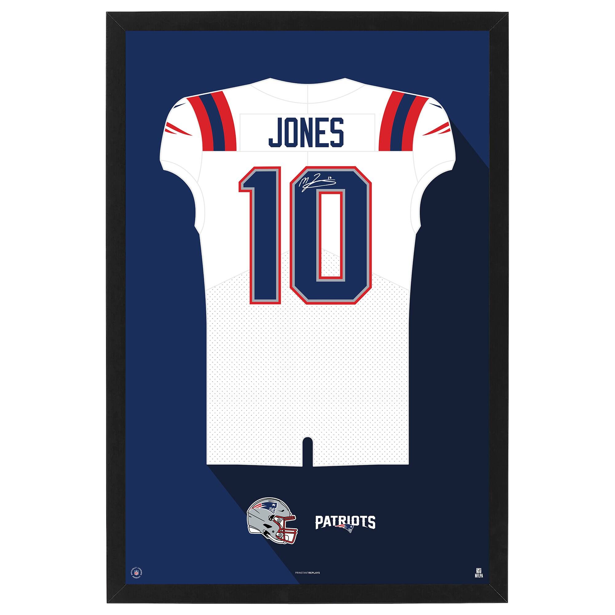 Mac Jones Away Jersey Framed Art Print
