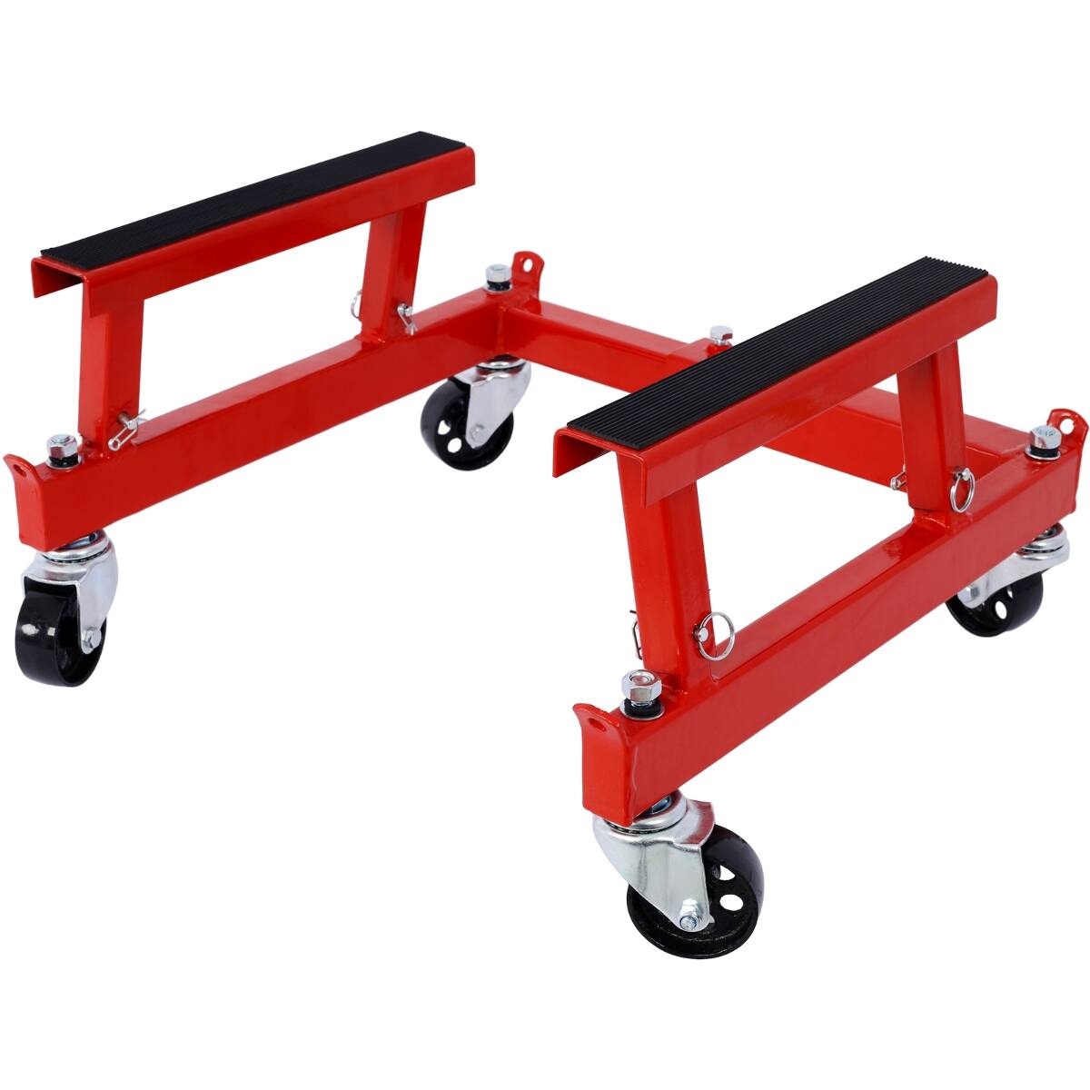 Alt View 6. Ropilly - Ropilly Motorcycle Engine Cradle Dolly Red Steel Adjustable Shop Dolly With Wheels For ATV And Motorcycle - Red.