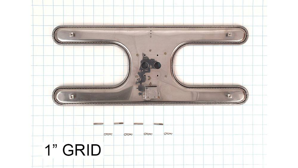 Alt View 1. Music City Metals - Music City Metals - MCM111061220 burner head, H twn 1.25, ss, 19.5 x 8; A.
