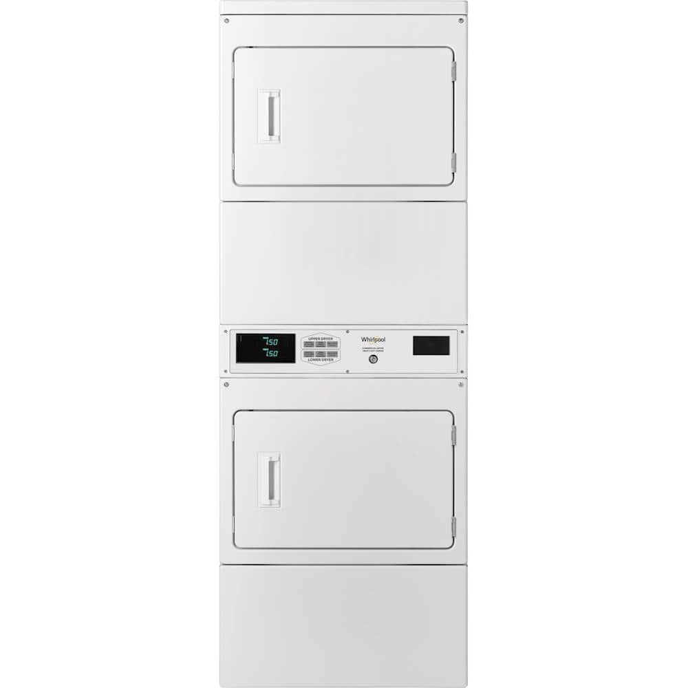 Whirlpool - 7.4 Cu. Ft. Electric Dryer with Space Saving Design - White - Front_Zoom