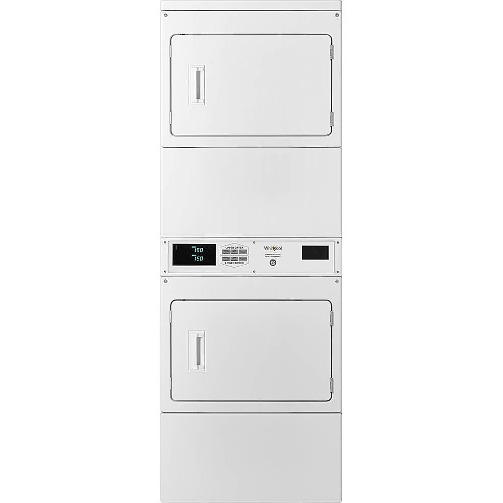Front. Whirlpool - 7.4 Cu. Ft. Gas Dryer with Space Saving Design - White.