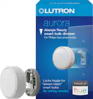 Lutron - Aurora Smart Bulb Dimmer Switch for Philips Hue Smart Bulbs - White - Front_Zoom