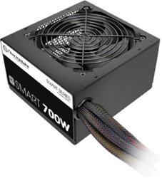 Thermaltake - SMART 700W ATX 80 Plus Power Supply - Black - Front_Zoom