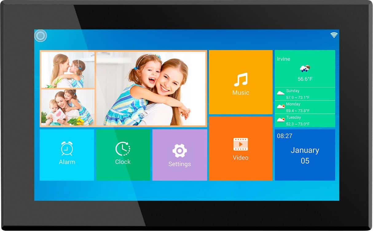 Alt View 12. Aluratek - 15.6" Touchscreen LCD Wi-Fi Digital Photo Frame.