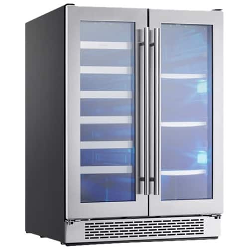 Zephyr Preserv 21Bottle Dual Zone Wine Refrigerator Stainless steel