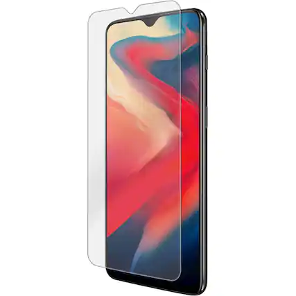 Left. SaharaCase - ZeroDamage Glass Screen Protector for OnePlus 6T - Clear.