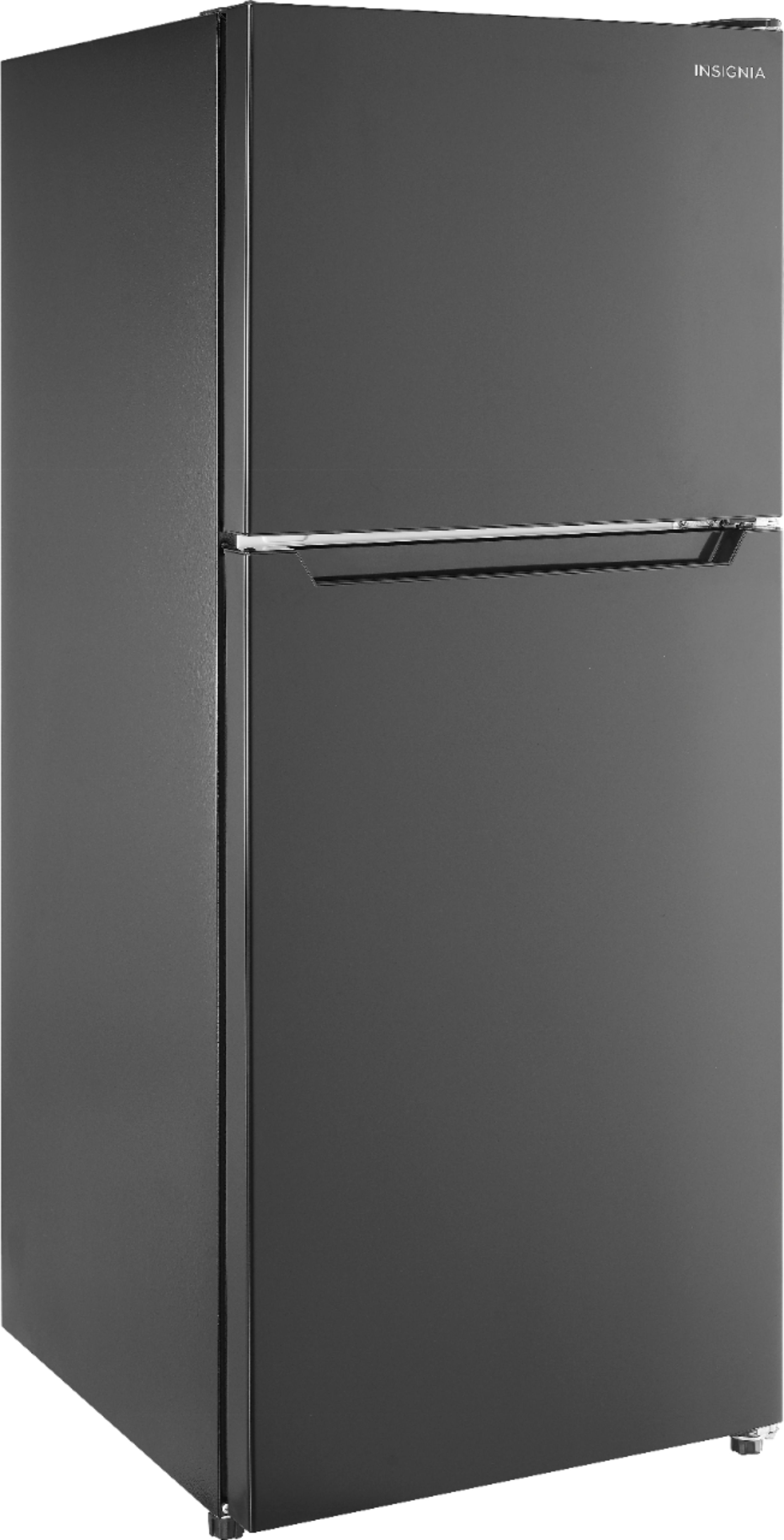 Angle View: Insignia™ - 10.5 Cu. Ft. Top-Freezer Refrigerator - Black